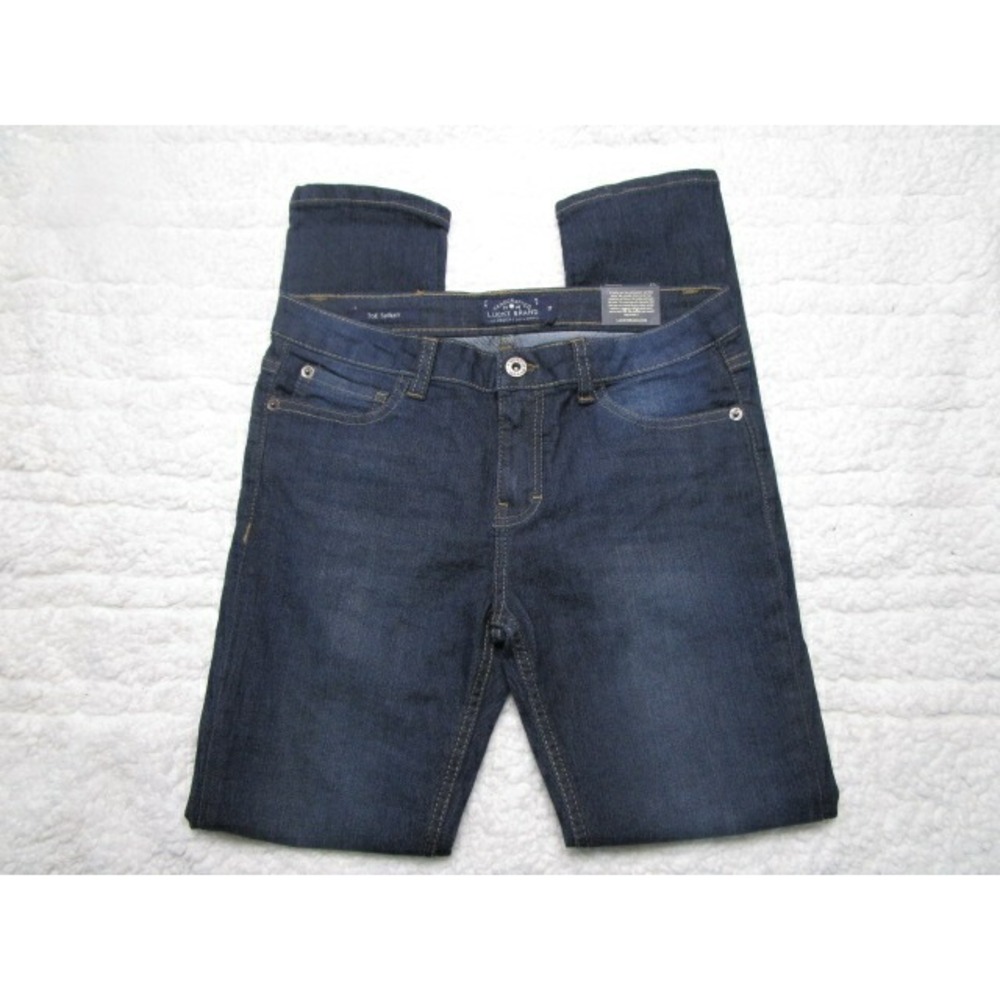 Lucky Brand Zoe Skinny Size 14 Girls Jeans Dark Wash Low Rise NWOT